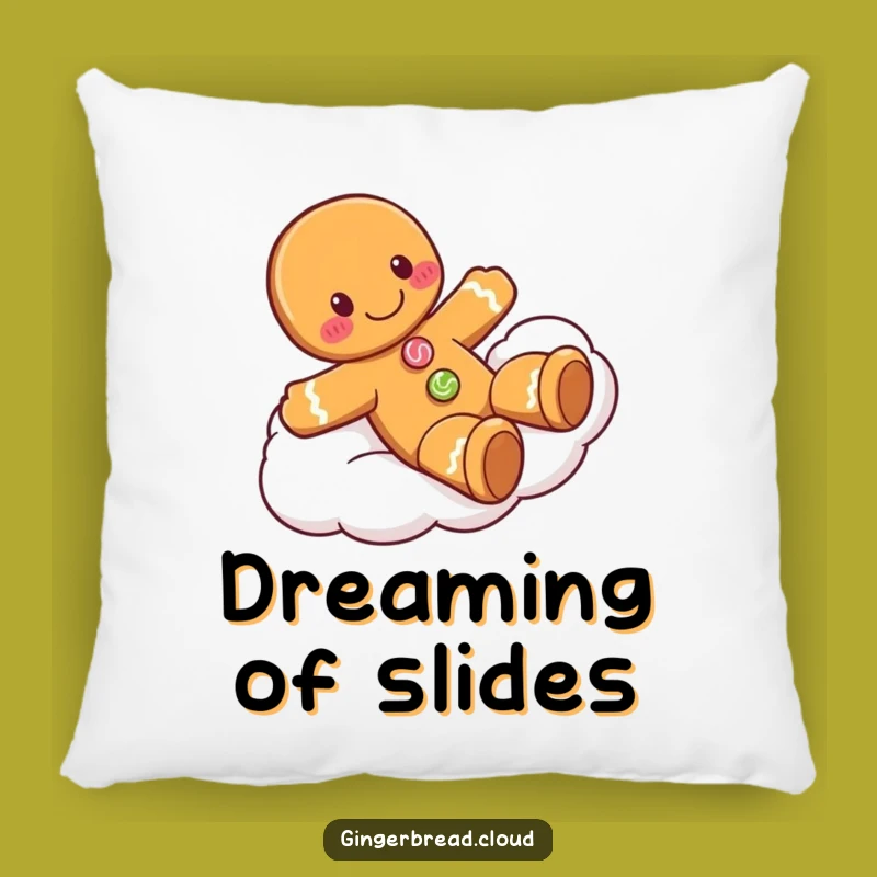Funny Gingerbread Slide Pillow - Cozy & Playful Cookie Comfort