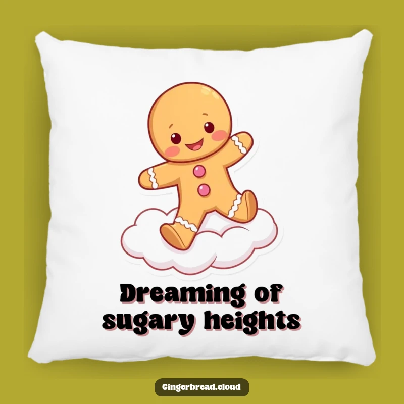Soft Funny Gingerbread Cloud Skipper Pillow - Cozy Comfort and Happy Dreams