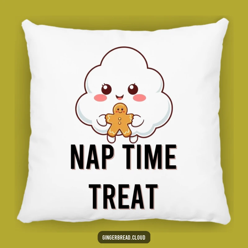 Funny Cloud Gingerbread Pillow: Soft & Generous Cushion, Cozy Humorous Gift