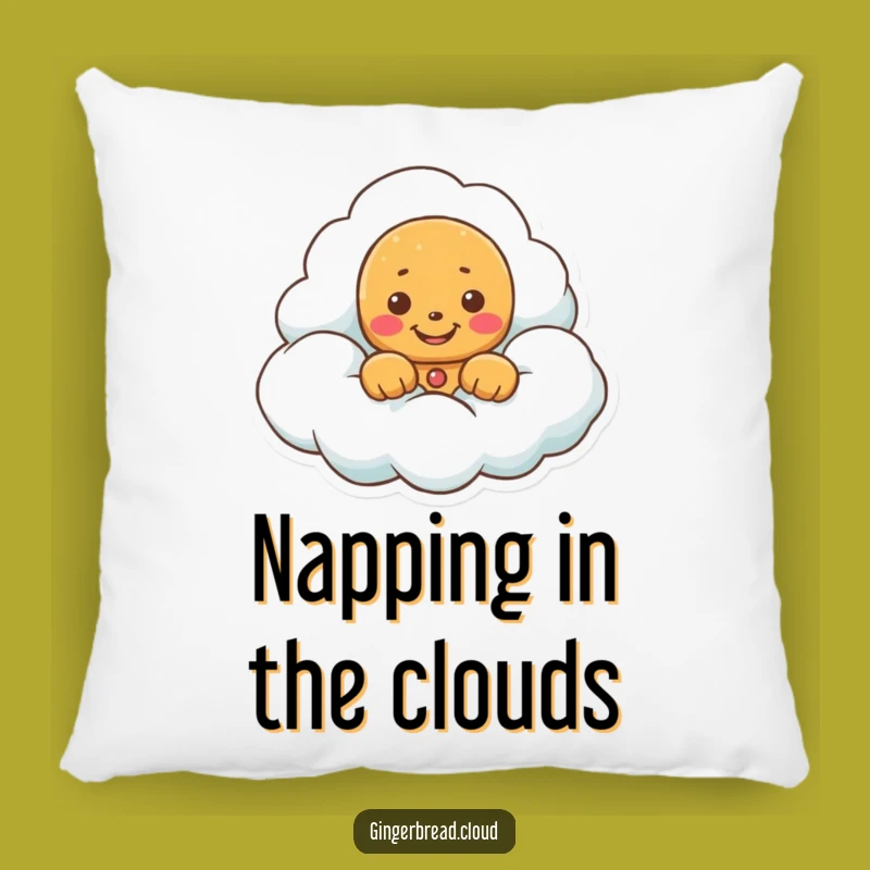 Funny Gingerbread Cloud Grin Pillow - Sweet Dream Decor
