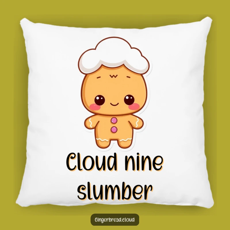 Funny Gingerbread Cloud Hat Pillow: Snuggle with This Dreamy Design