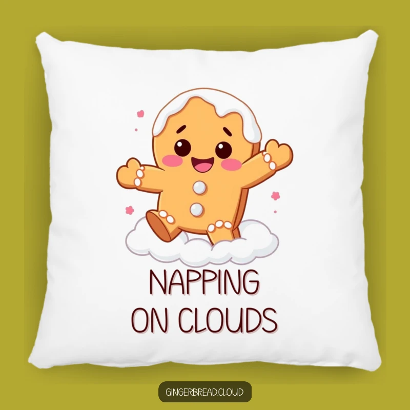 Funny Gingerbread Cloud Pillow - Cozy & Sweet Cookie Comfort