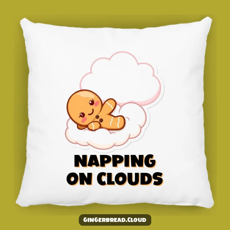 Funny Gingerbread Cloud Pillow: Soft & Sweet Comfort Gift