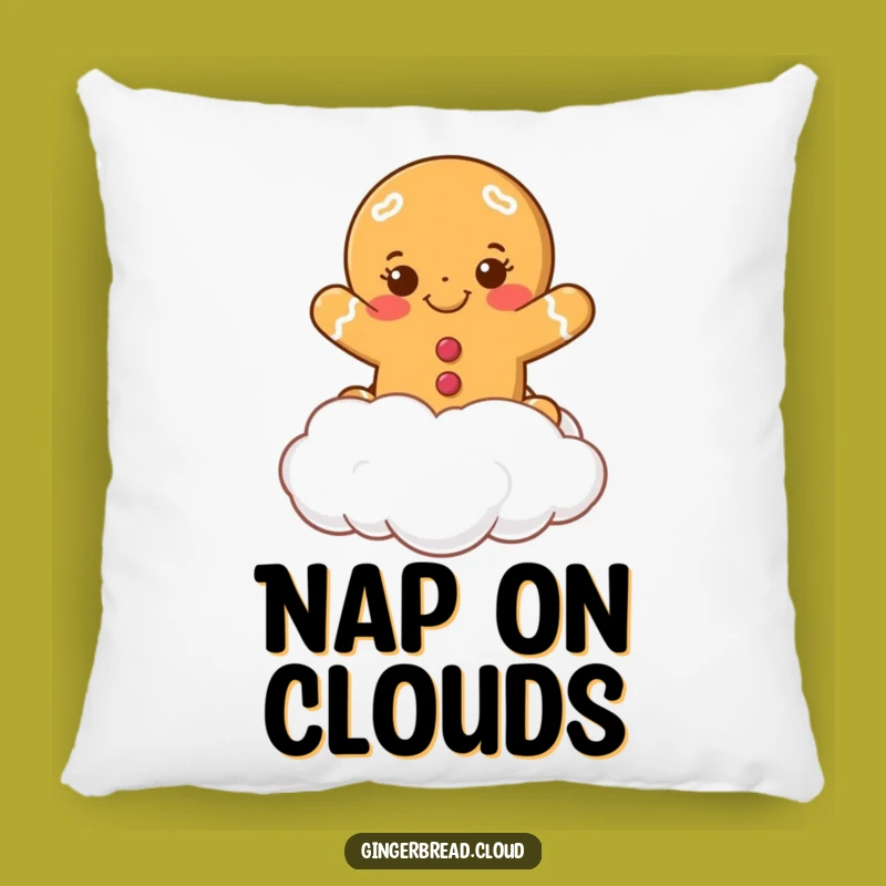 Funny Gingerbread Cookie Pillow - Soft Cartoon Cushion, Festive Comfort