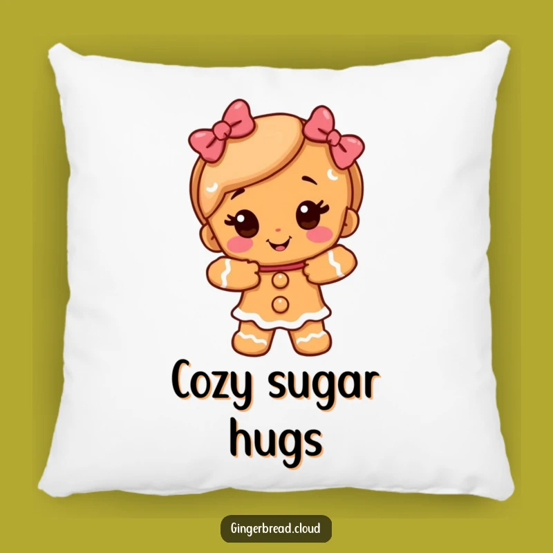 Funny Gingerbread Girl Hug Pillow - Cozy Comfort, Sweet Embrace