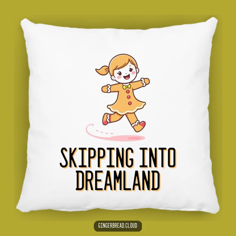 Funny Gingerbread Woman Pillow: Cozy Comfort with Joyful Frosting Trail Gift