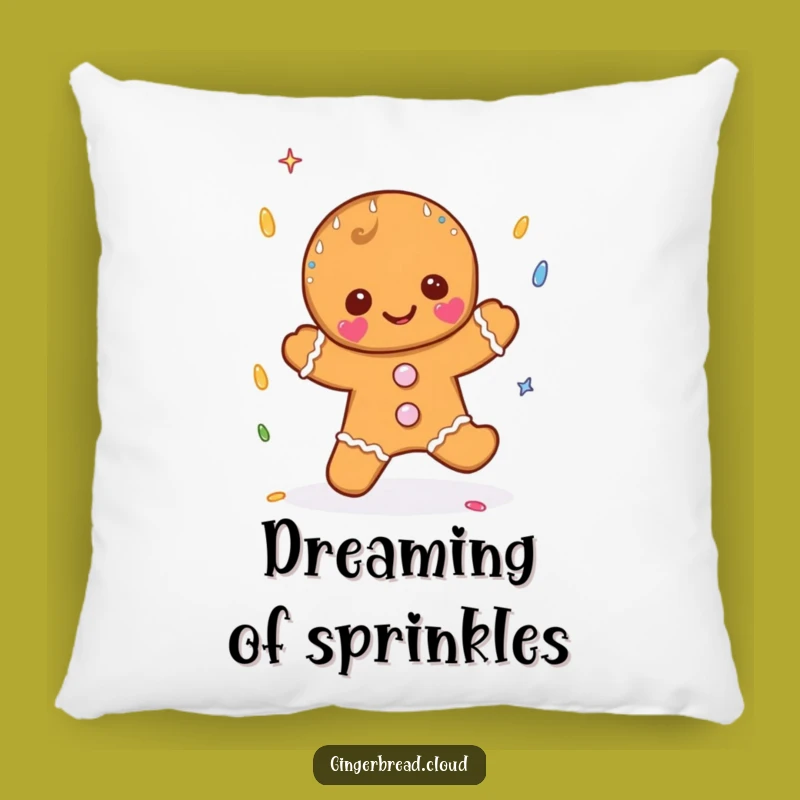 Funny Sprinkle Rain Gingerbread Pillow - Cozy Comfort with a Sweet Touch