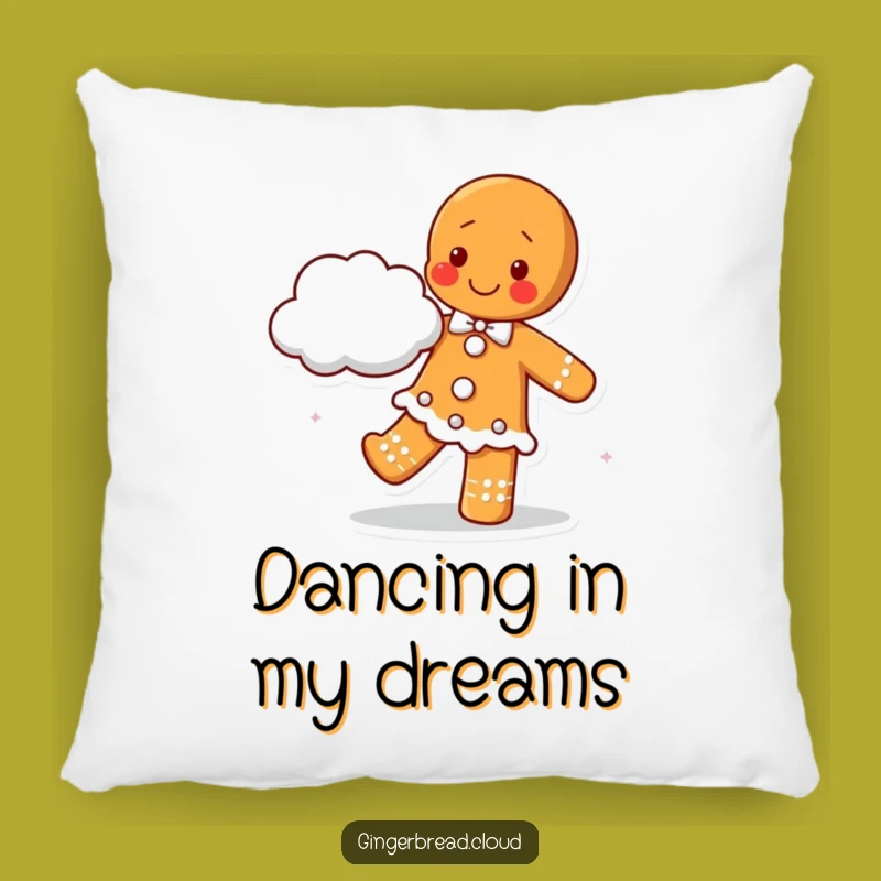 Happy Gingerbread Dancing Pillow: Comfy Cloud Partner Cookie Cushion - Cute Gift