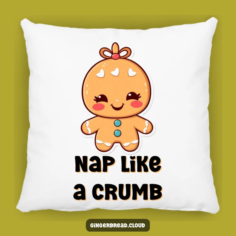 Funny Winking Gingerbread Man Pillow: Cuddle Up with This Hilarious Comfort!