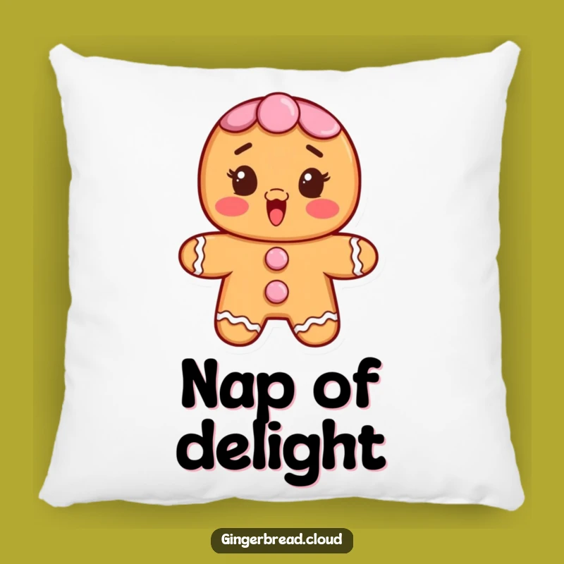 Funny Gingerbread Surprise Pillow - Cozy Comfort with Festive Delight