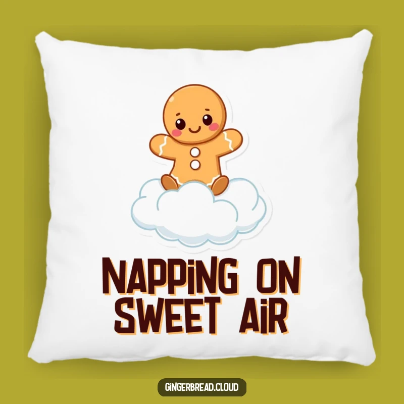Cozy Funny Gingerbread Cloud Balance Pillow: Sweet Dreams on a Puffy Cloud