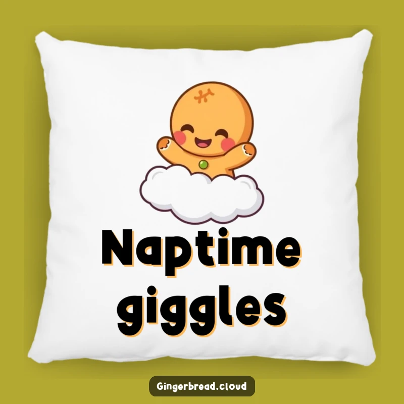 Funny Giggling Gingerbread Cloud Pillow - Cozy Comfort and Infectious Laughter