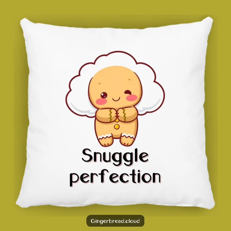 Comfy Funny Gingerbread Cloud Pillow: Warm Hug, Cozy Decor Gift
