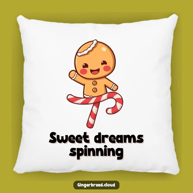Funny Gingerbread Candy Cane Pillow - Cozy Comfort with Festive Fun Gift
