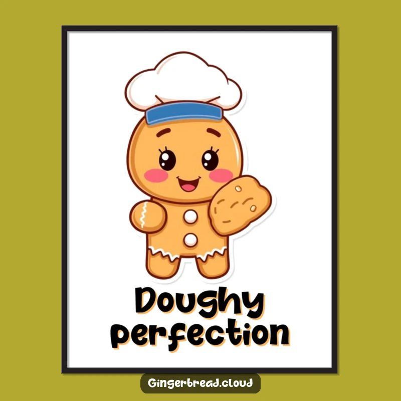 Funny Gingerbread Chef Cookie Digital Art - Instant Whimsy for Your Walls