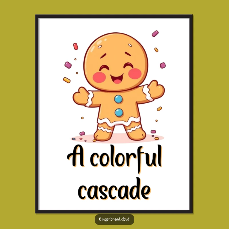Funny Gingerbread Juggler Candy Sprinkles Digital Art - Instant Sweetness