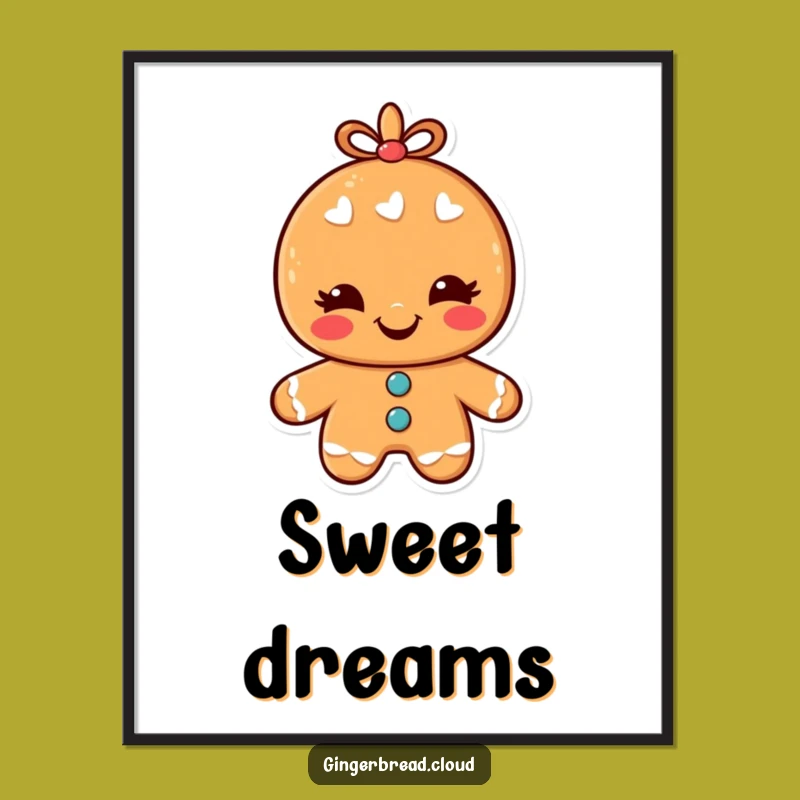 Funny Winking Gingerbread Man Digital Art: Instant Holiday Cheer Delivered!