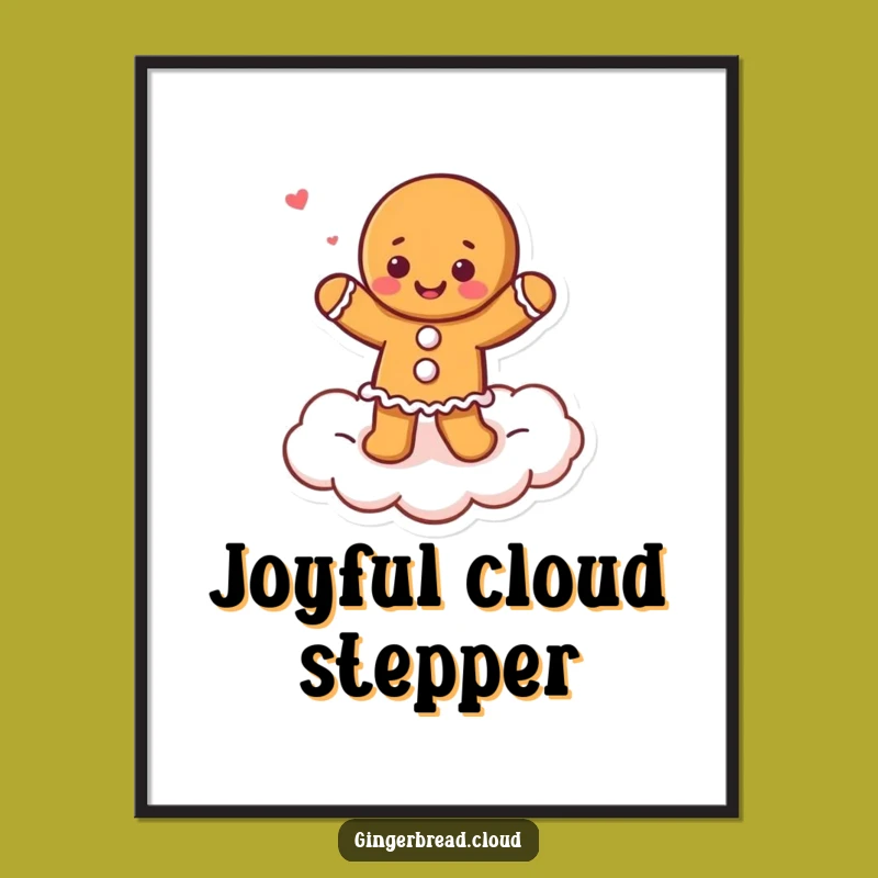 Funny Digital Gingerbread Dancer Art - Instant Whimsical Decor Gift