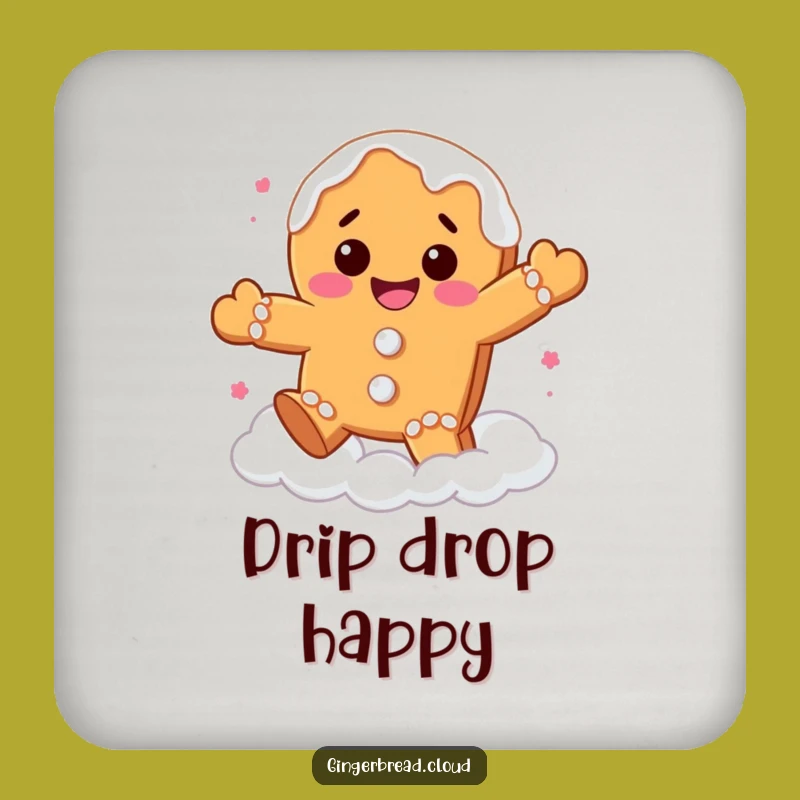 Funny Gingerbread Cloud Coaster - Protect Surfaces with Sweet Fun