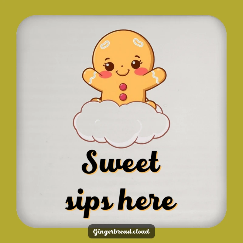 Funny Gingerbread Cookie Coaster - Protect Surfaces with Festive Charm