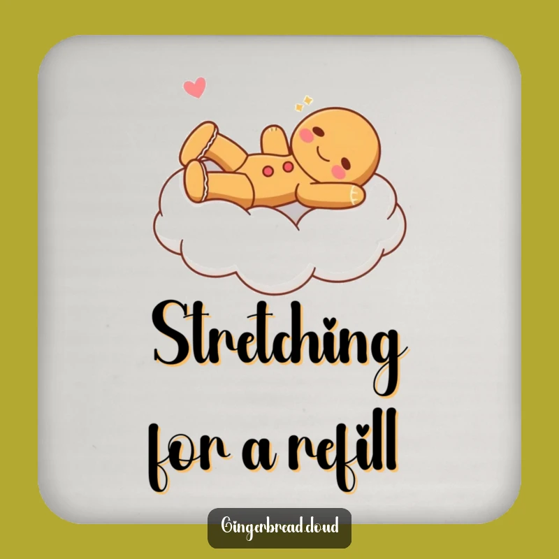 Funny Stretching Gingerbread Coaster - Protect Surfaces Hilariously!
