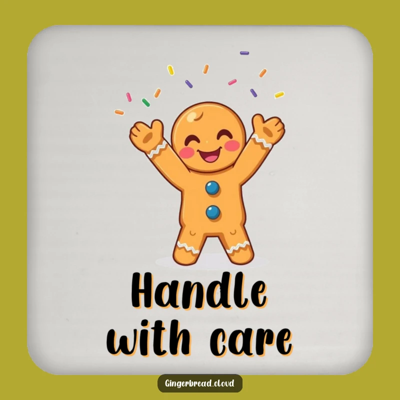 Funny Gingerbread Juggling Coasters: Protect Surfaces with Playful Flair