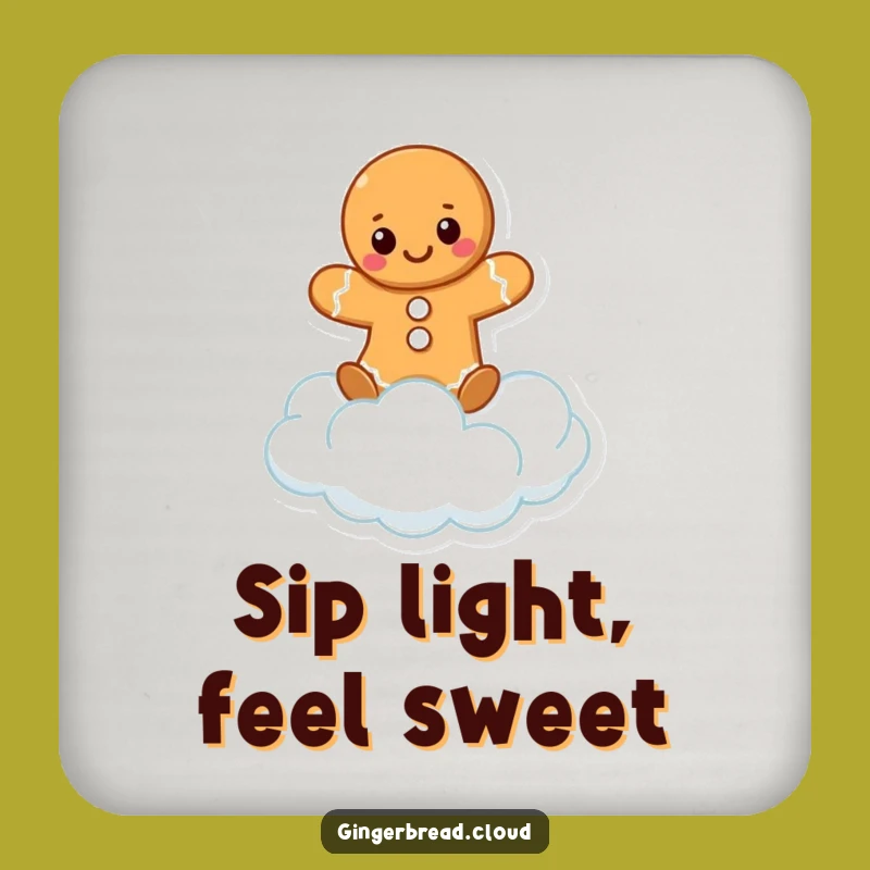 Funny Gingerbread Cloud Balance Coasters: Protect Surfaces with Airy Charm
