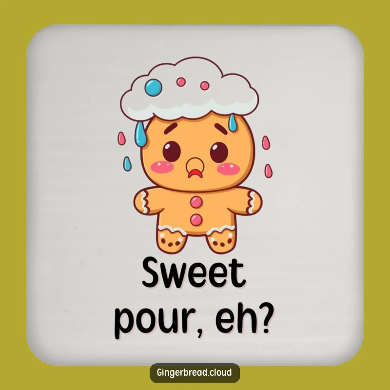 Funny Gingerbread Candy Coasters: Protect Surfaces with Sweet Charm