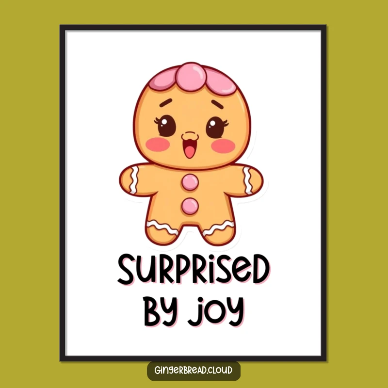Funny Gingerbread Surprise Poster - Festive Wall Art for the Holidays