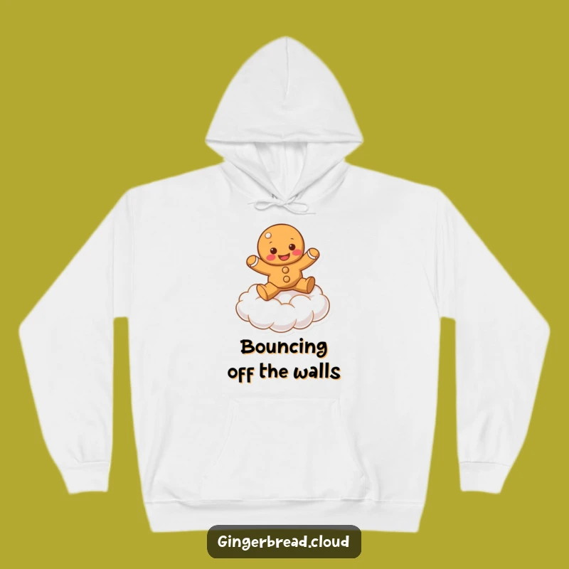 Cozy Funny Bouncing Gingerbread Hoodie - Warm Character Apparel!