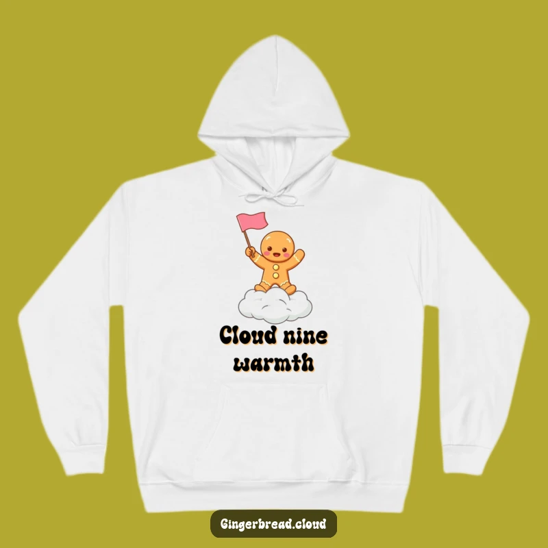 Cozy Funny Gingerbread Cloud Flag Hoodie - Warm and Hilarious Holiday Gift Idea