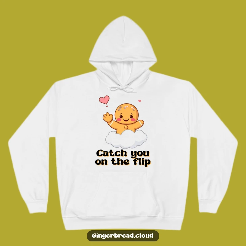 Cozy Funny Floating Gingerbread Hoodie - Farewell Character Apparel!