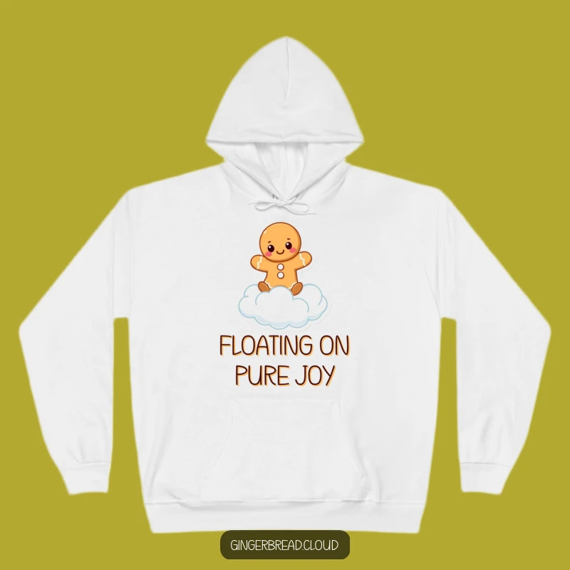 Cozy Funny Gingerbread Cloud Balance Hoodie: Snug Fun for Elevated Spirits