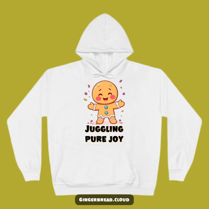 Cozy Funny Gingerbread Juggler Candy Sprinkles Hoodie - Warm Fun Gift
