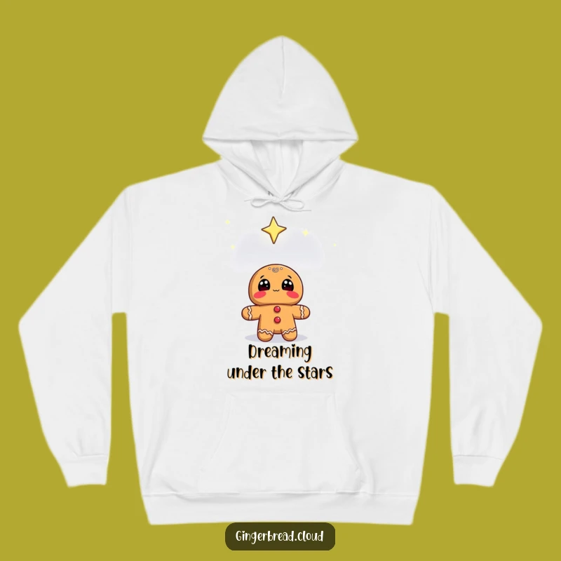 Cozy Funny Starry Sky Gingerbread Hoodie - Dreamy Character Apparel!