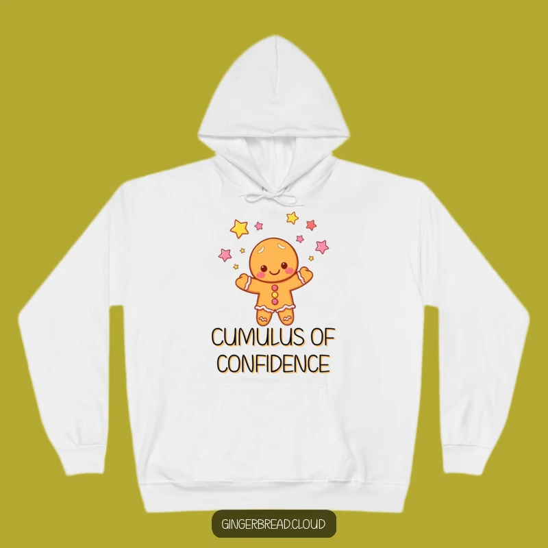 Cozy Funny Gingerbread Cloud Hoodie: Juggling Stars, Warm & Whimsical Gift Idea