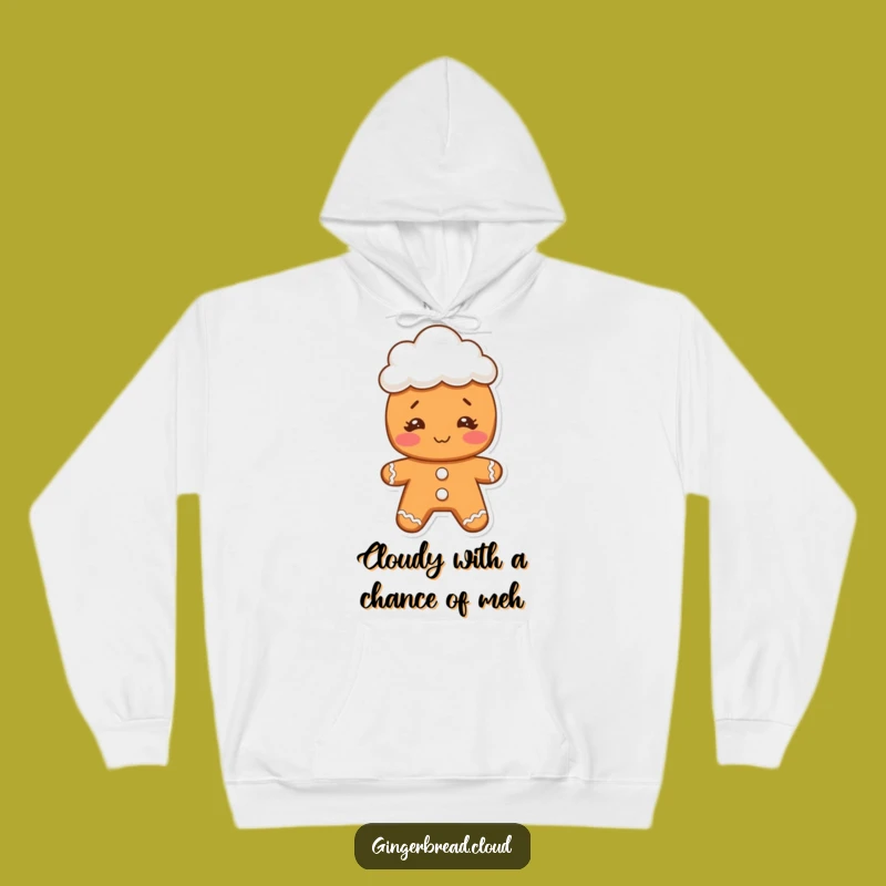 Funny Gingerbread Face Hoodie: Cozy Cloud Hat Cookie Sweatshirt - Great Gift
