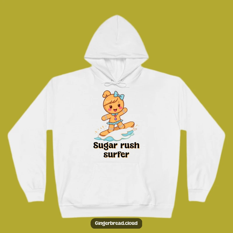 Funny Gingerbread Girl Frosting Wave Hoodie: Cozy & Hilarious Winter Gift
