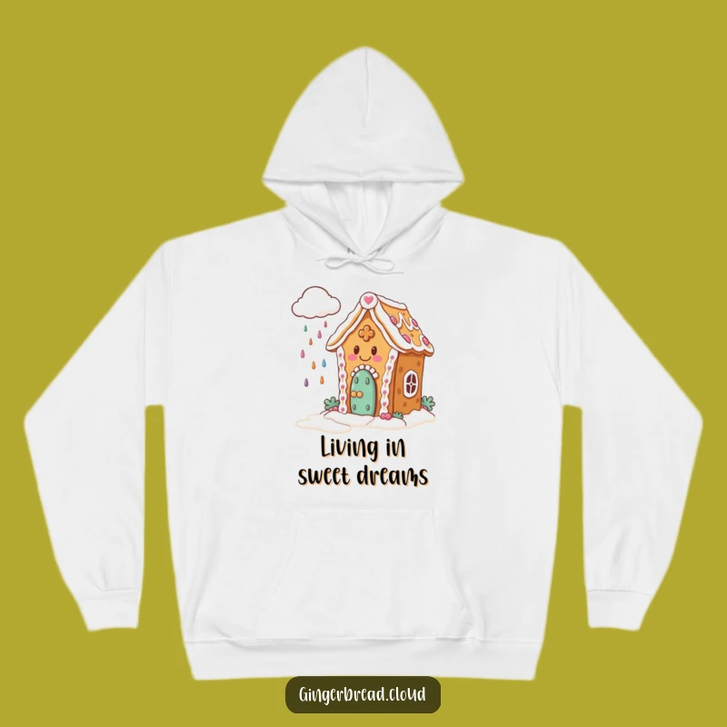 Funny Gingerbread House Hoodie: Cozy Candy Rain - Warm & Sweet Funny Gift!