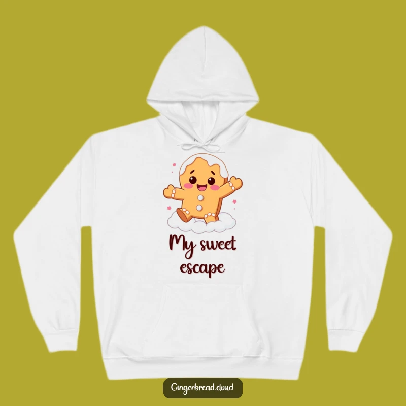 Funny Gingerbread Cloud Hoodie - Cozy & Joyful Cookie Comfort