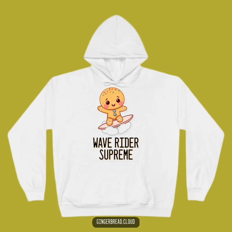 Funny Gingerbread Cookie Hoodie: Cozy Cloud Surfer, a Warm Funny Gift
