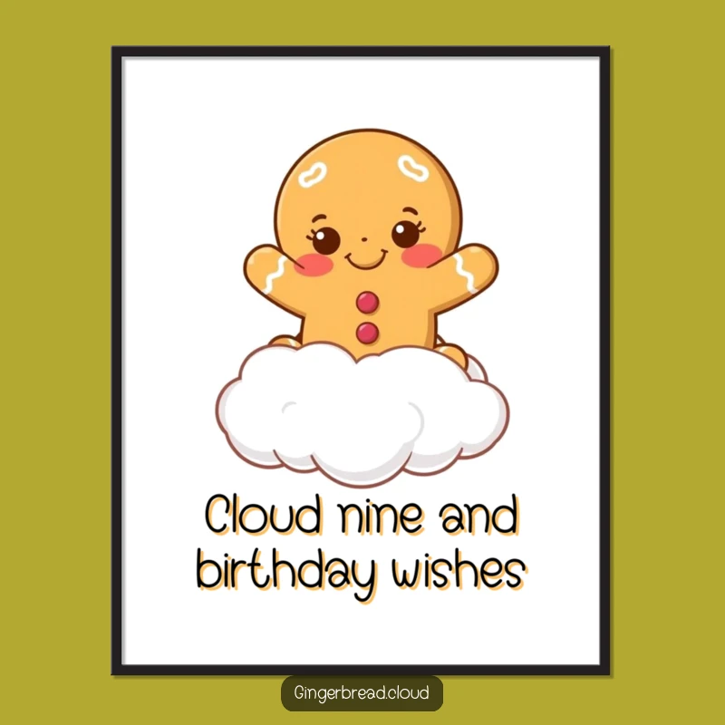 Free Printable Gingerbread Wall Art - Cloud Leaping Sweetness Downloadable Decor