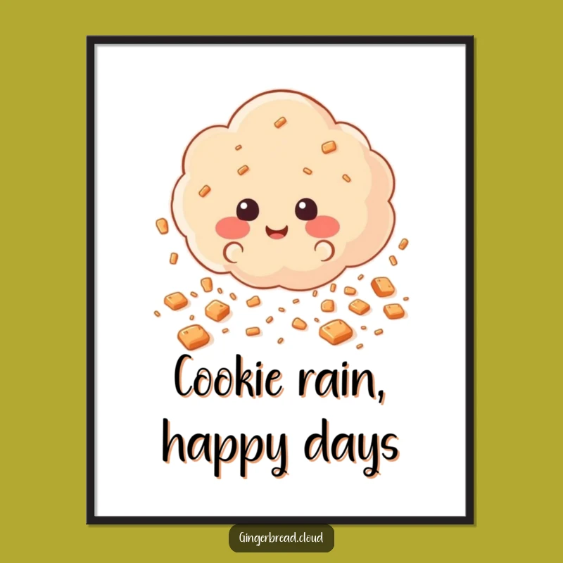 Free Printable Cookie Rain Wall Art: Whimsical Sweet Shower Decor