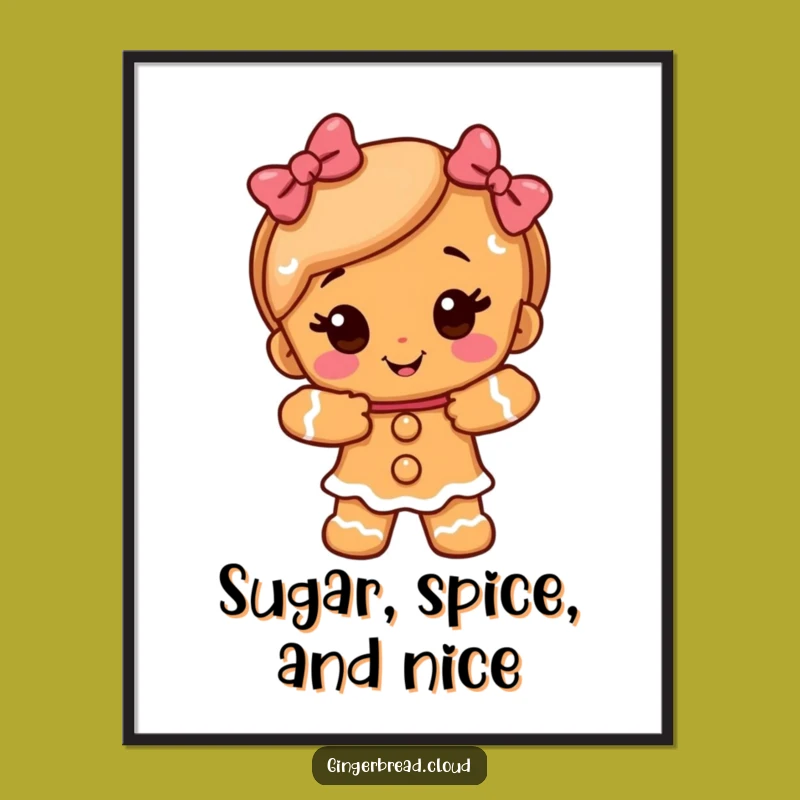 Cozy Free Printable Wall Art: Gingerbread Hugs Downloadable Decor