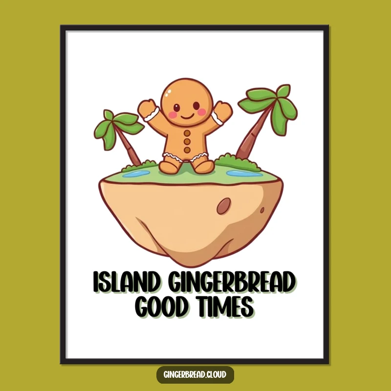 Free Printable Gingerbread Wall Art: Whimsical Island Dweller Decor