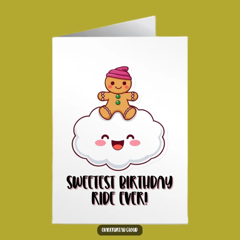 Free Printable Birthday Card: Cloud & Gingerbread - Happy Downloadable Gift!