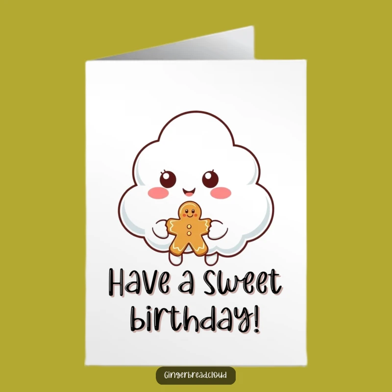 Free Printable Birthday Card: Cloud Shares Gingerbread Downloadable