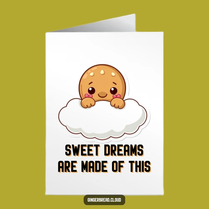 Free Printable Birthday Card: Sneaky Gingerbread Cloud Humor Downloadable Gift
