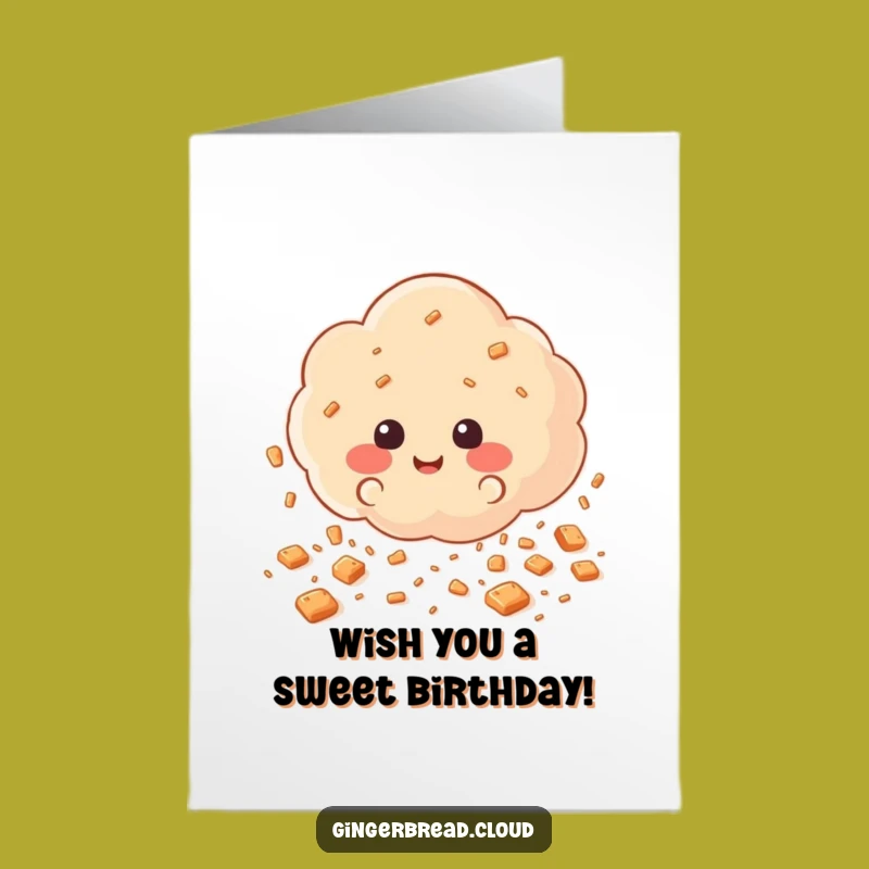 Free Printable Cookie Rain Birthday Card: Sweet Cloud Wishes for Fun