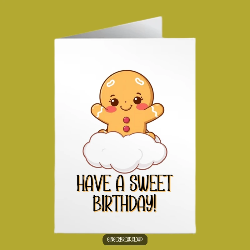 Free Printable Gingerbread Birthday Card - Cloud Leaping Humor Downloadable Gift